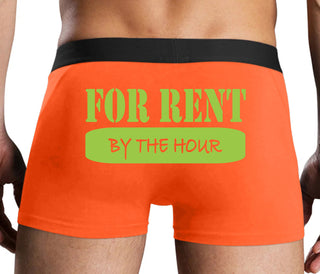 For Rent By The Hour - Orange Boxer Brief