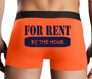 For Rent By The Hour - Orange Boxer Brief