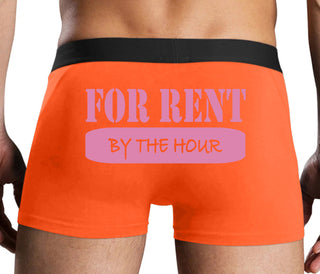 For Rent By The Hour - Orange Boxer Brief