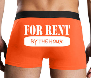 For Rent By The Hour - Orange Boxer Brief