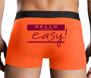 Hello My Name Is Easy - Orange Boxer Brief