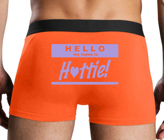 Hello My Name Is Hottie - Orange Boxer Brief