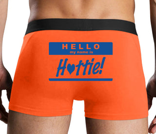 Hello My Name Is Hottie - Orange Boxer Brief