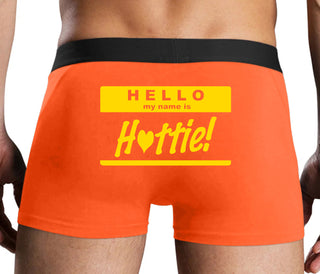 Hello My Name Is Hottie - Orange Boxer Brief