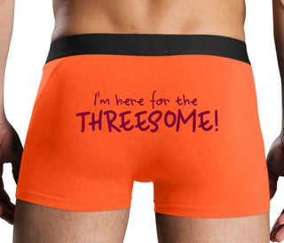 Here for the Threesome - Orange Boxer Brief