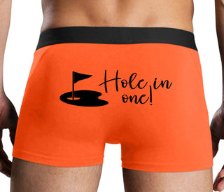 Hole In One - Funny Golf - Orange Boxer Brief