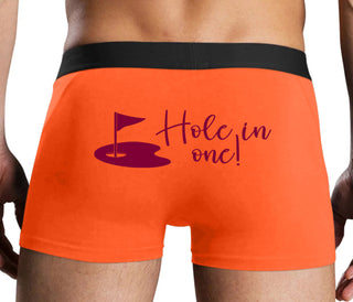 Hole In One - Funny Golf - Orange Boxer Brief