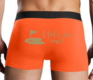 Hole In One - Funny Golf - Orange Boxer Brief