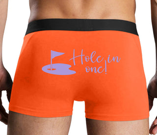 Hole In One - Funny Golf - Orange Boxer Brief