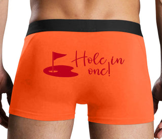 Hole In One - Funny Golf - Orange Boxer Brief