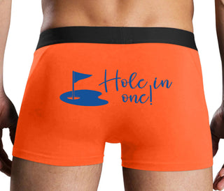 Hole In One - Funny Golf - Orange Boxer Brief