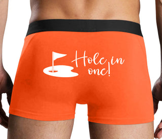 Hole In One - Funny Golf - Orange Boxer Brief