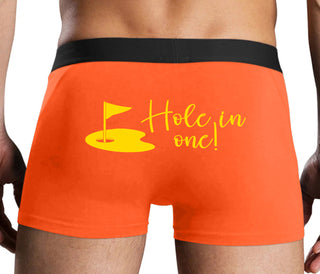 Hole In One - Funny Golf - Orange Boxer Brief