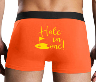 Hole In One - Suggestive Golf - Orange Boxer Brief