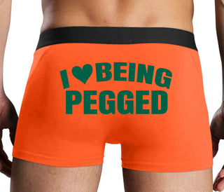 I Love Being Pegged - Orange Boxer Brief