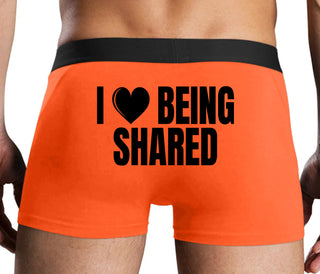 I Love Being Shared - Orange Boxer Brief