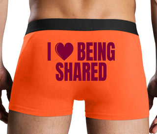 I Love Being Shared - Orange Boxer Brief