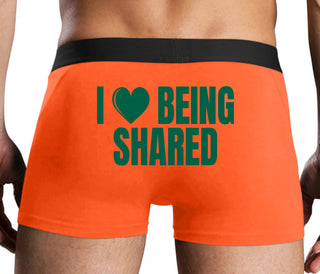 I Love Being Shared - Orange Boxer Brief