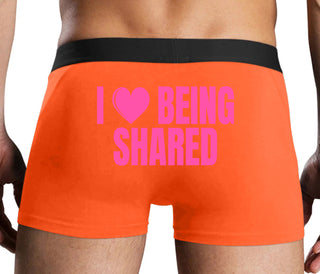 I Love Being Shared - Orange Boxer Brief