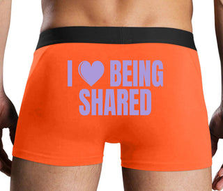 I Love Being Shared - Orange Boxer Brief