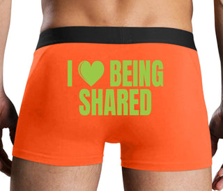 I Love Being Shared - Orange Boxer Brief