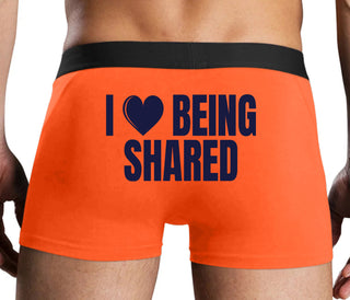I Love Being Shared - Orange Boxer Brief