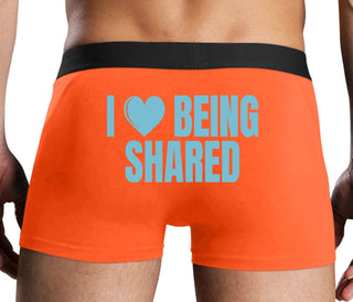 I Love Being Shared - Orange Boxer Brief