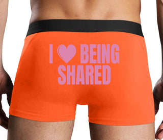 I Love Being Shared - Orange Boxer Brief
