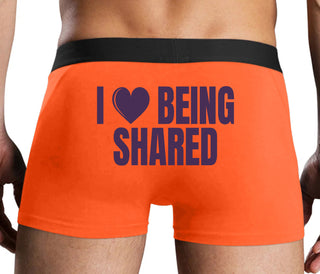 I Love Being Shared - Orange Boxer Brief