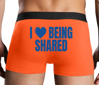 I Love Being Shared - Orange Boxer Brief