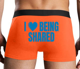 I Love Being Shared - Orange Boxer Brief