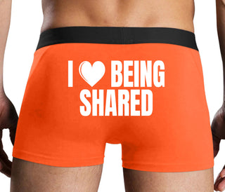 I Love Being Shared - Orange Boxer Brief