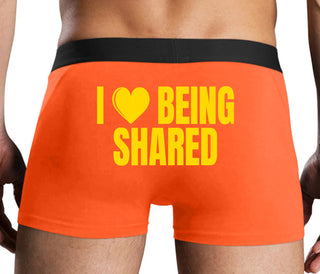 I Love Being Shared - Orange Boxer Brief