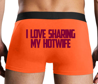 I Love To Share My Hotwife - Orange Boxer Brief