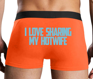 I Love To Share My Hotwife - Orange Boxer Brief