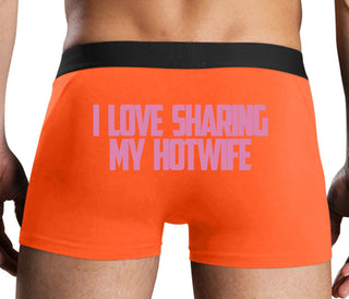 I Love To Share My Hotwife - Orange Boxer Brief