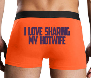 I Love To Share My Hotwife - Orange Boxer Brief