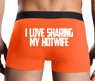 I Love To Share My Hotwife - Orange Boxer Brief