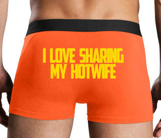 I Love To Share My Hotwife - Orange Boxer Brief