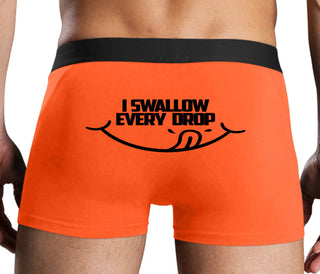 I Swallow Every Drop - Orange Boxer Brief