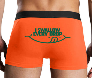 I Swallow Every Drop - Orange Boxer Brief