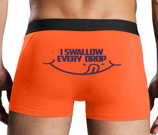 I Swallow Every Drop - Orange Boxer Brief