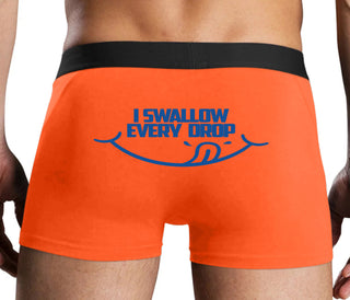 I Swallow Every Drop - Orange Boxer Brief