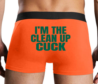 I'm The Clean Up Cuck - Orange Boxer Brief