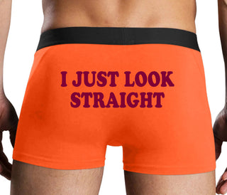 I Just Look Straight - Orange Boxer Brief