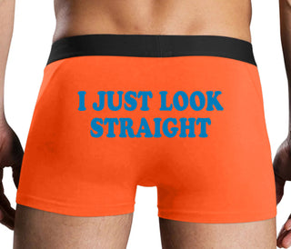 I Just Look Straight - Orange Boxer Brief