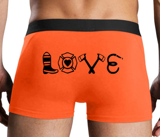 Love Fire Fighter - Orange Boxer Brief