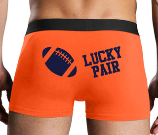 Lucky Pair - Football - Orange Boxer Brief