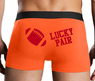Lucky Pair - Football - Orange Boxer Brief