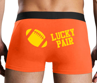 Lucky Pair - Football - Orange Boxer Brief